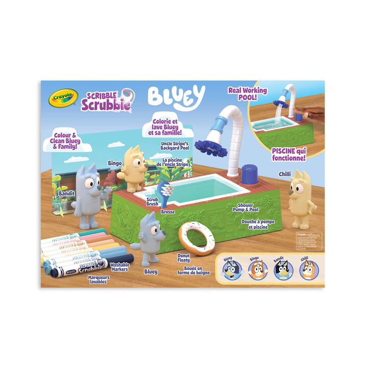 Crayola Scribble Scrubbie Bluey Poolside Playset