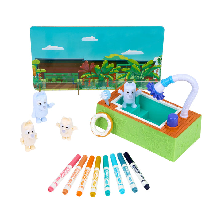 Crayola Scribble Scrubbie Bluey Poolside Playset