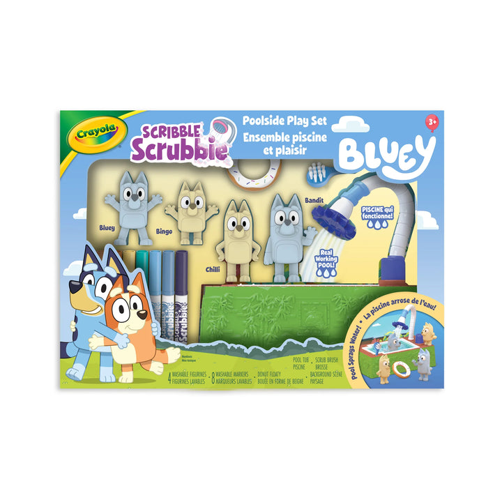 Crayola Scribble Scrubbie Bluey Poolside Playset