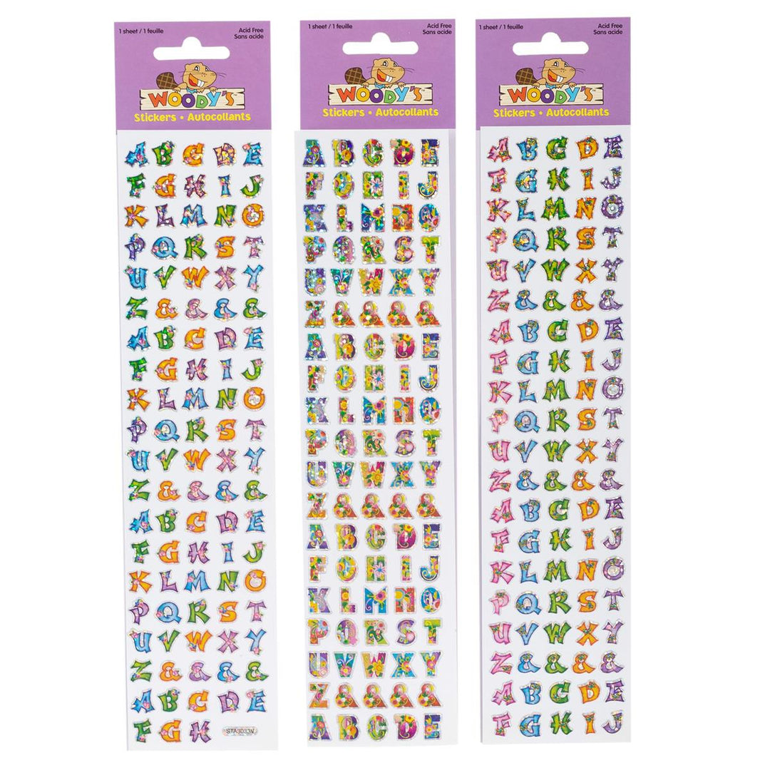Woody's Alphabet Stickers Assorted