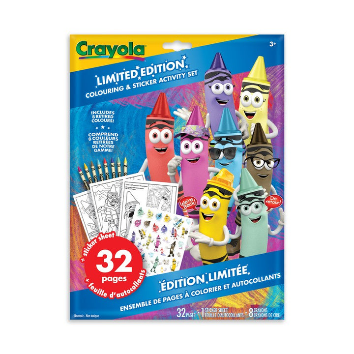 Crayola Colouring & Sticker Set With 8 Retired Crayons