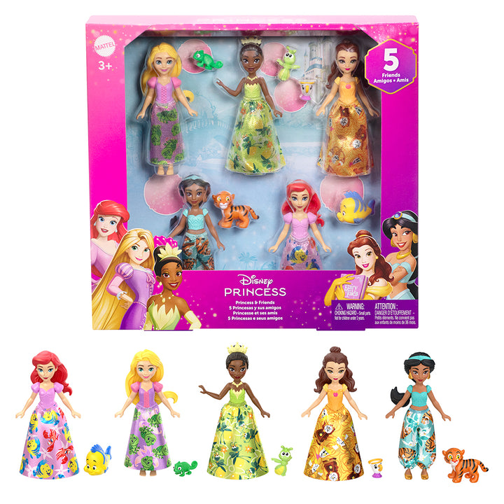 Disney Princess - Princess and Friends Small Doll 5 pack