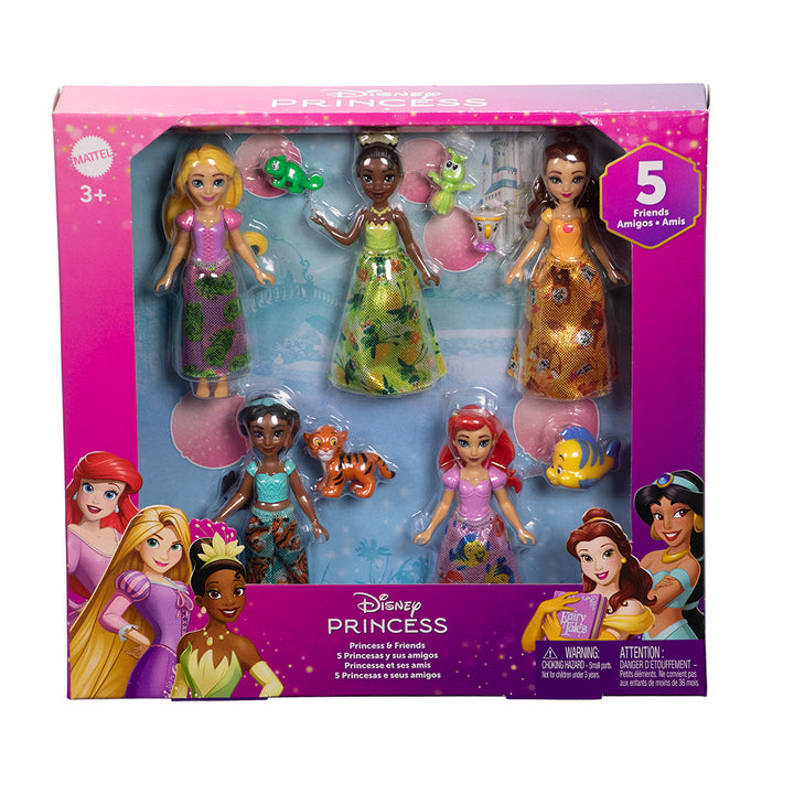 Disney Princess - Princess and Friends Small Doll 5 pack