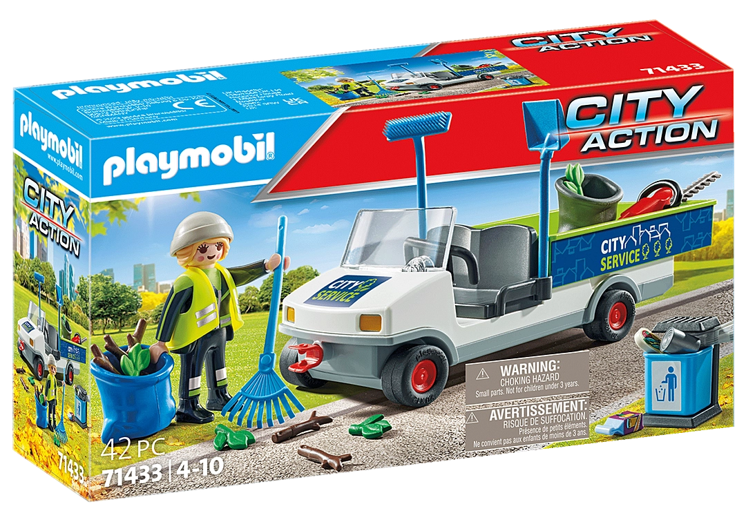 PLAYMOBIL Sanitation Team Building Set With Figures And Cleaning Equipment