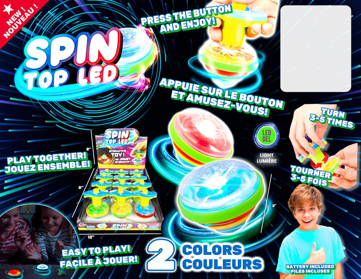 LED Light Up Spinning Top
