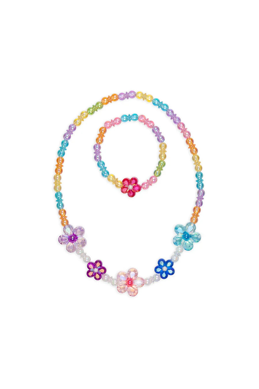Blooming Beads Necklace & Bracelet Set 2pc