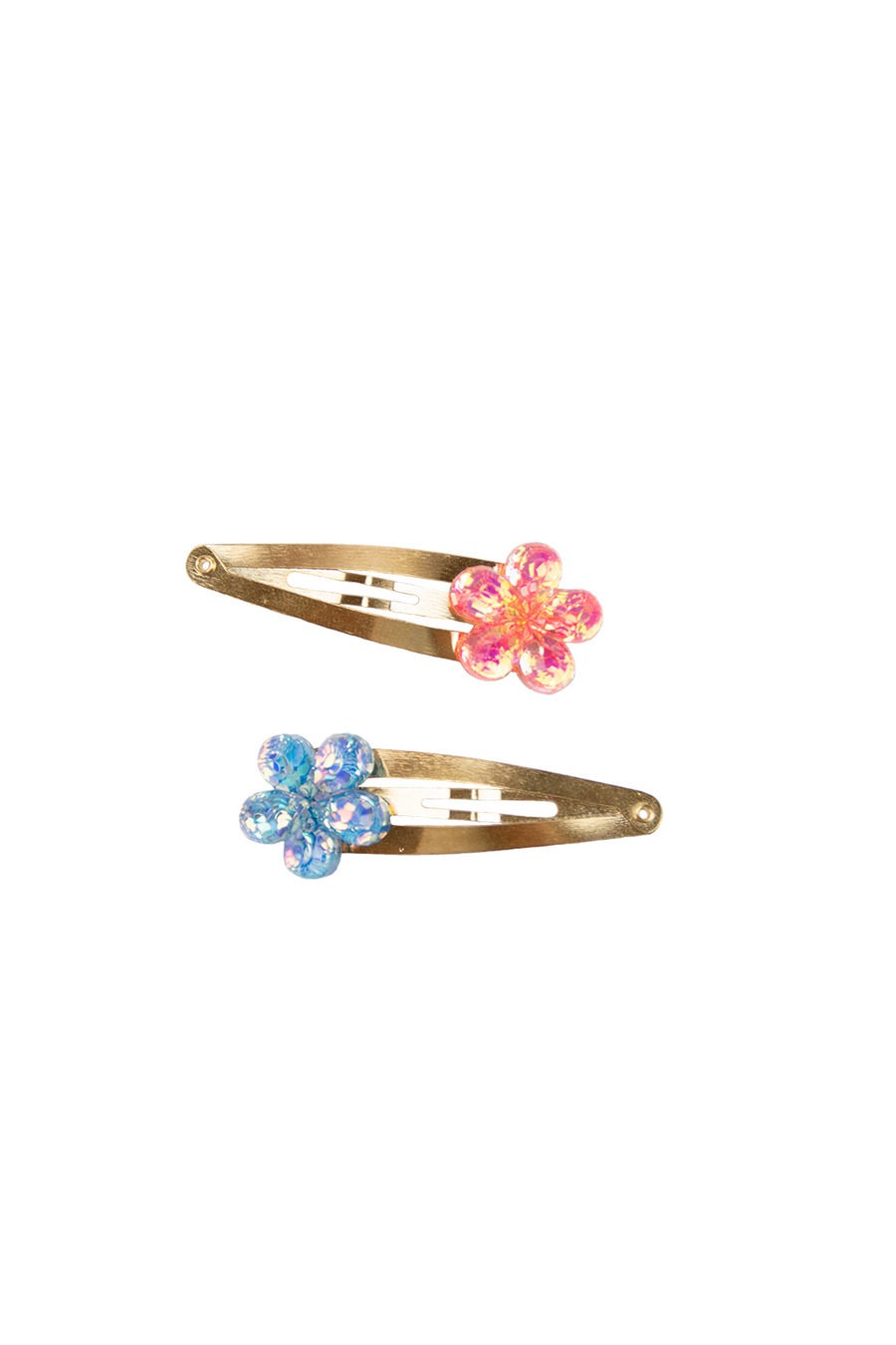 Shimmer Flower Hair Clips