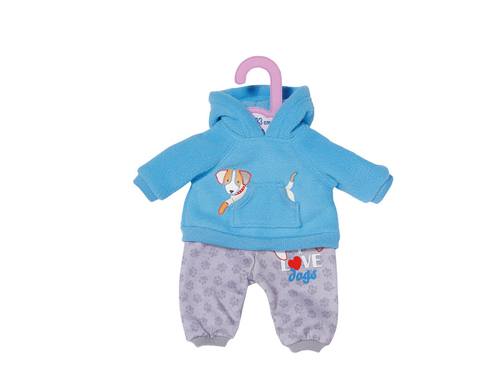 Dolly Moda Jogging Suit Blue Dog Print  For 12" Dolls