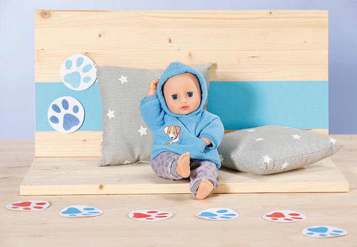 Dolly Moda Jogging Suit Blue Dog Print  For 12" Dolls