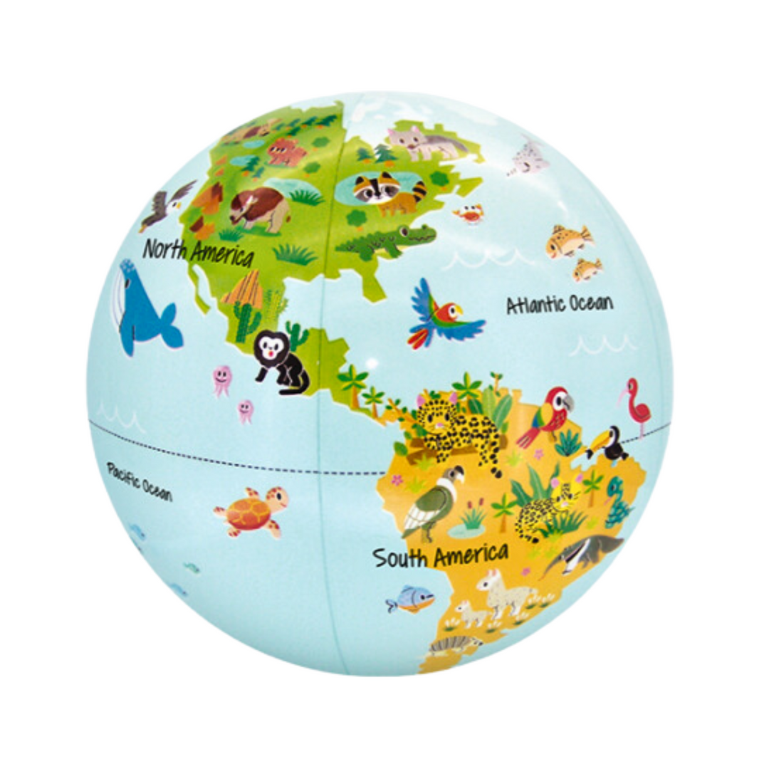 Inflatable Globe: Nature's Lil' Animals Globe 12"