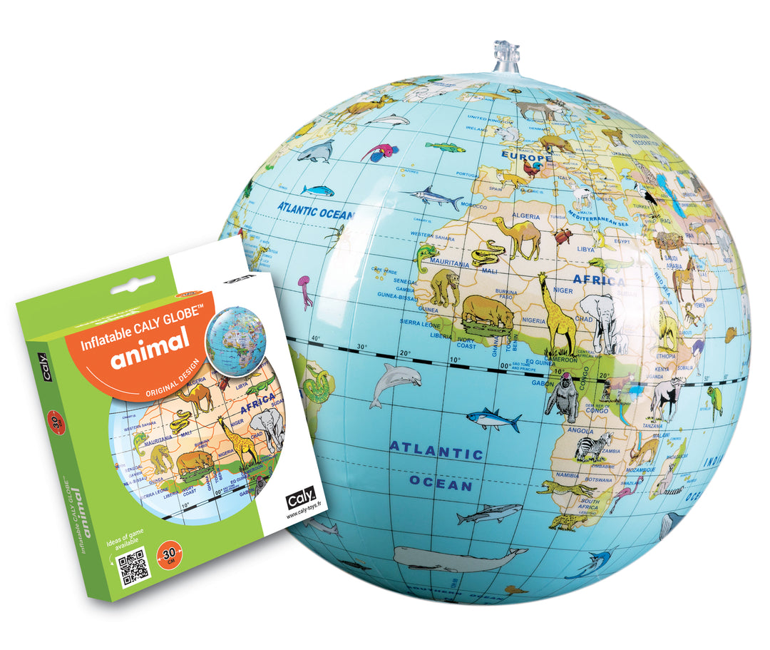 Inflatable Globe: Classic Animal Globe 12"