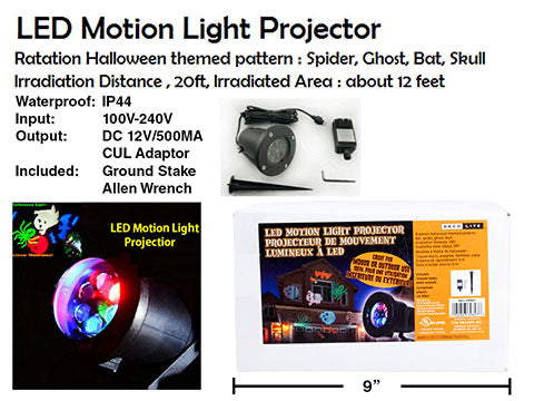 Hallowe'en LED Motion Light Projector- FINAL SALE