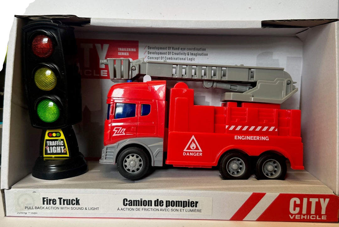 Friction Fire Truck With Lights & Sounds