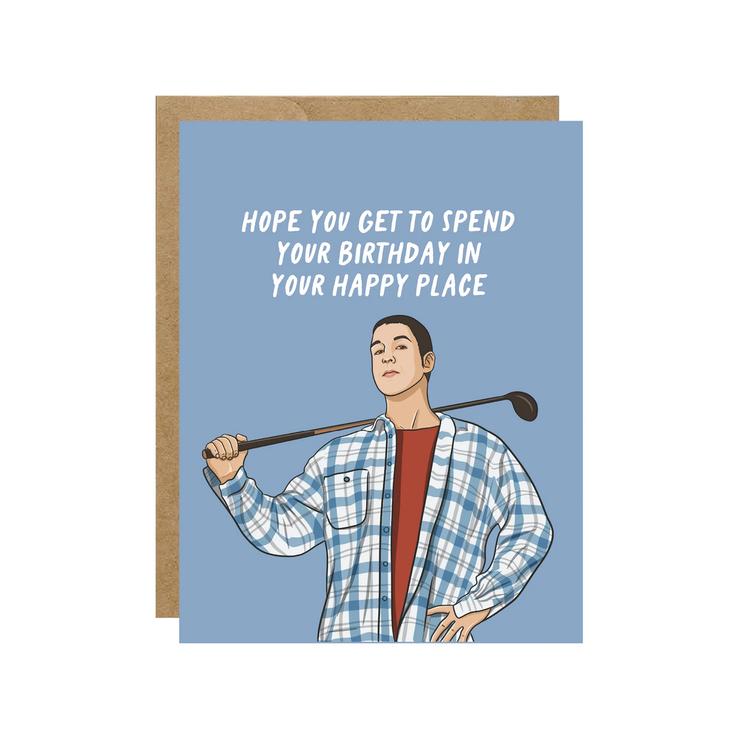 Happy Golfer Birthday Card