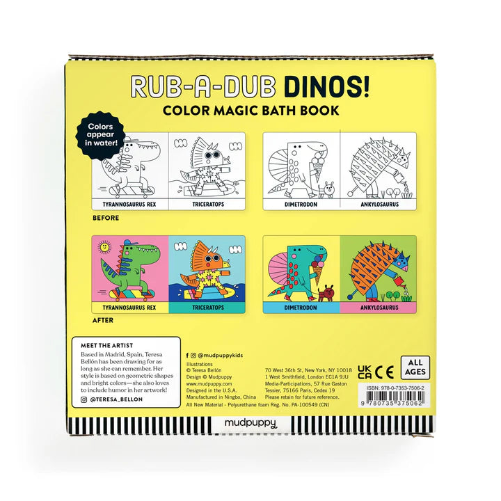Rub-A-Dub Dinos! Colour Magic Bath Book