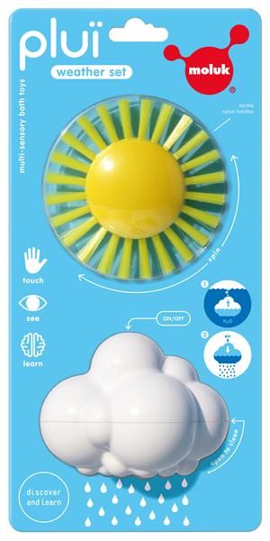 Pluï Rain Cloud Bath Toy Weather Set