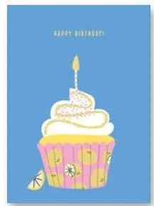 Lemon Cupcake Birthday Card