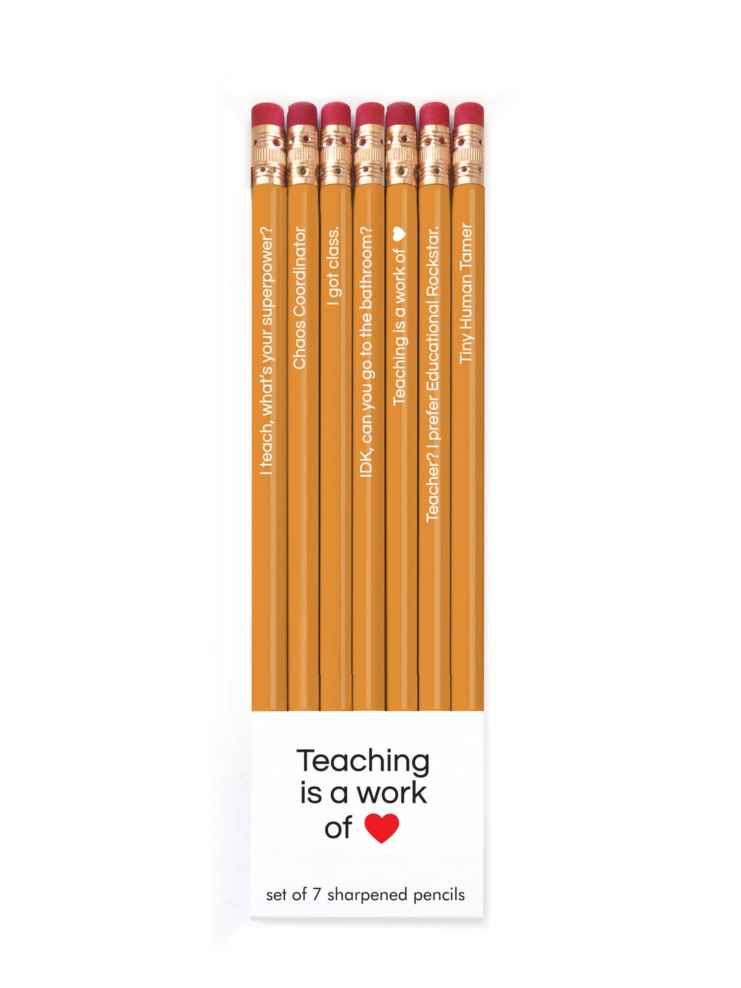Teaching is a Work of Heart Pencil Set