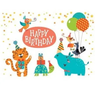 Animal Party Birthday Card