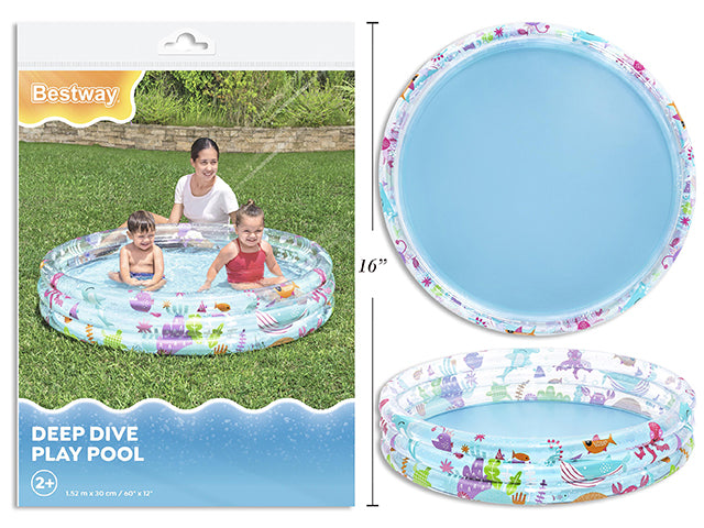 Bestway 60" Inflatable 3-Rings Pool