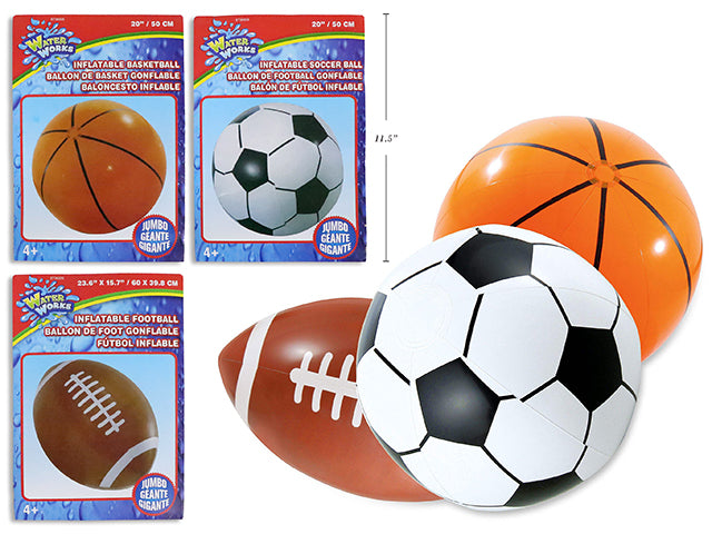 Inflatable Jumbo Sports Ball Assorted