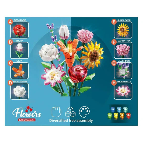 Light-Up Flower Mini Block Kit, Assorted