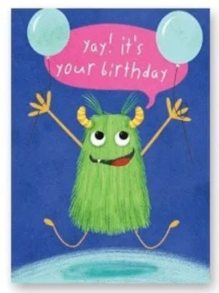 Happy Monster Birthday Card