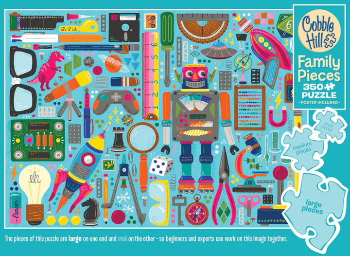Cobble Hill Nerdy Junk Drawer Jigsaw Puzzle 350pc Family Puzzle