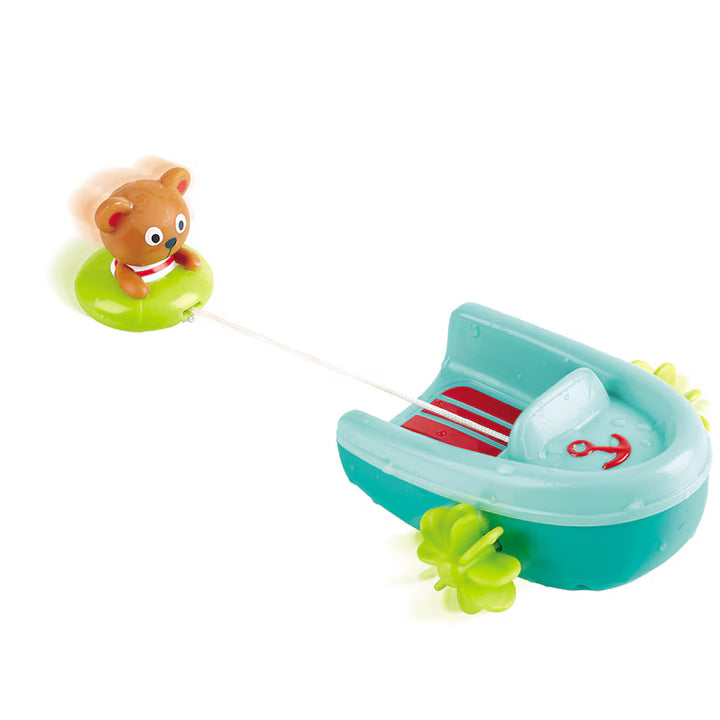 Hape Tubing Teddy with Pull-back Boat