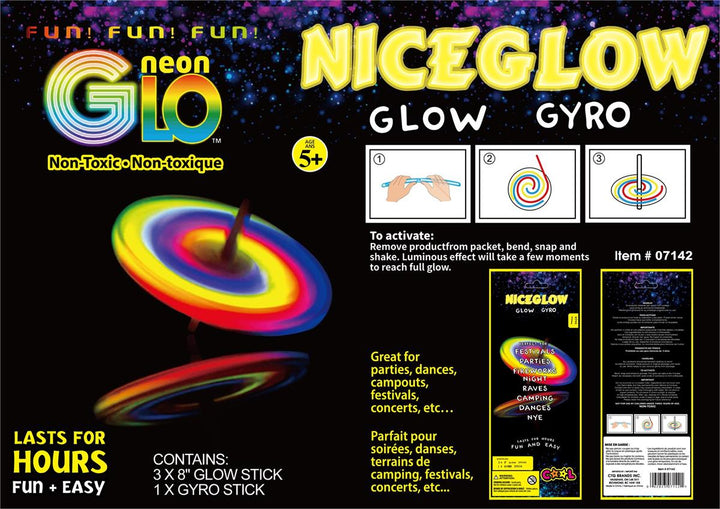 Neon Glow Gyroscope Spinning Toy