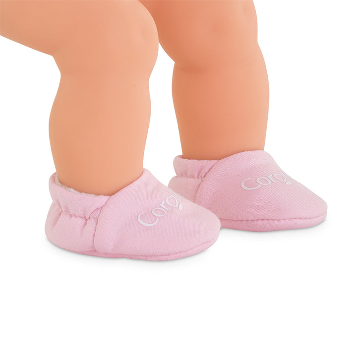 Corolle Pink Slippers For 12" Baby Doll