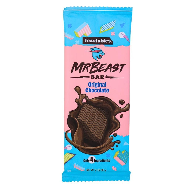 Mr beast original chocolate feastables bar, available at Toytown Toronto Canada