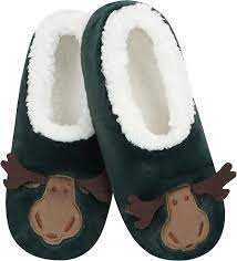 Kids Snoozies Furry Slippers - Moose Zoo Crew