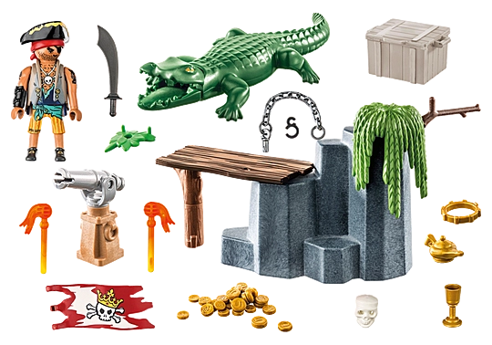 Playmobil Starter Pack Pirate with Alligator