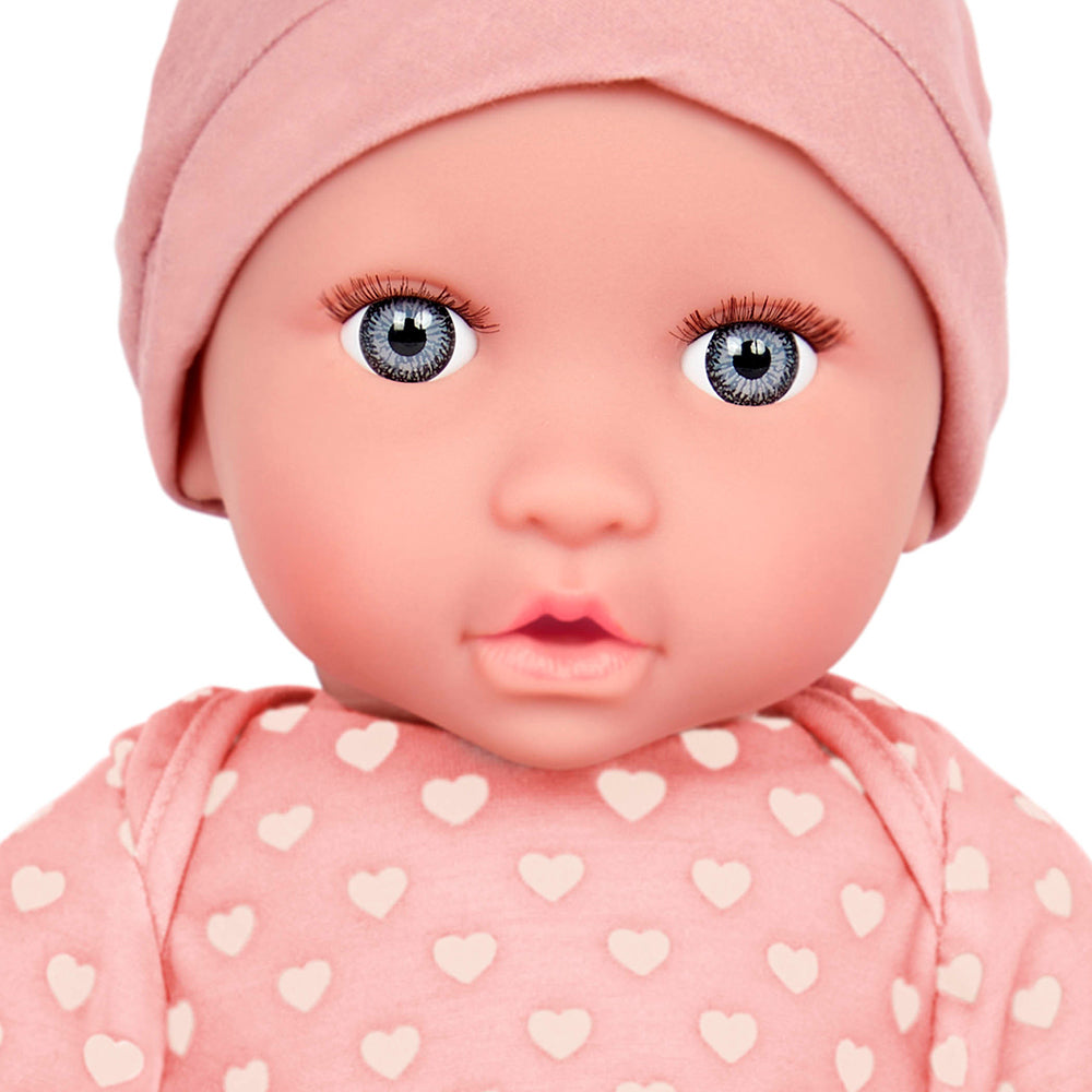 LullaBaby - 14"Baby Doll with Pink Heart Pajamas