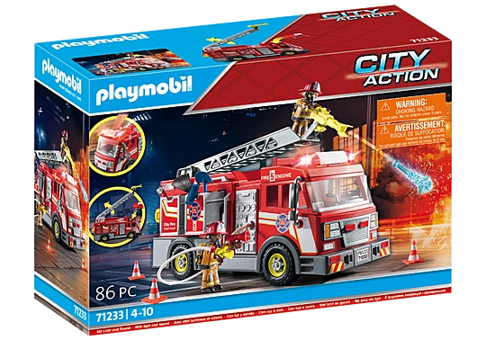 Playmobil City Action Fire Truck with Flashing Lights