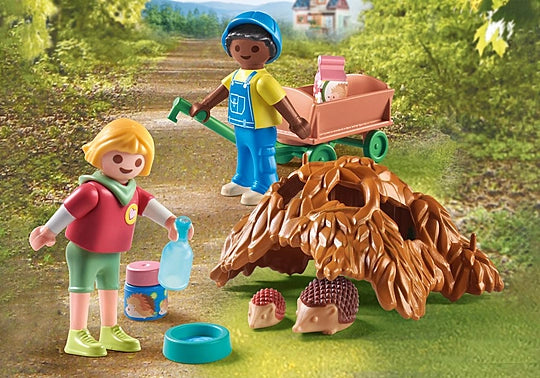 Playmobil My Life Children with Hedgehog Family