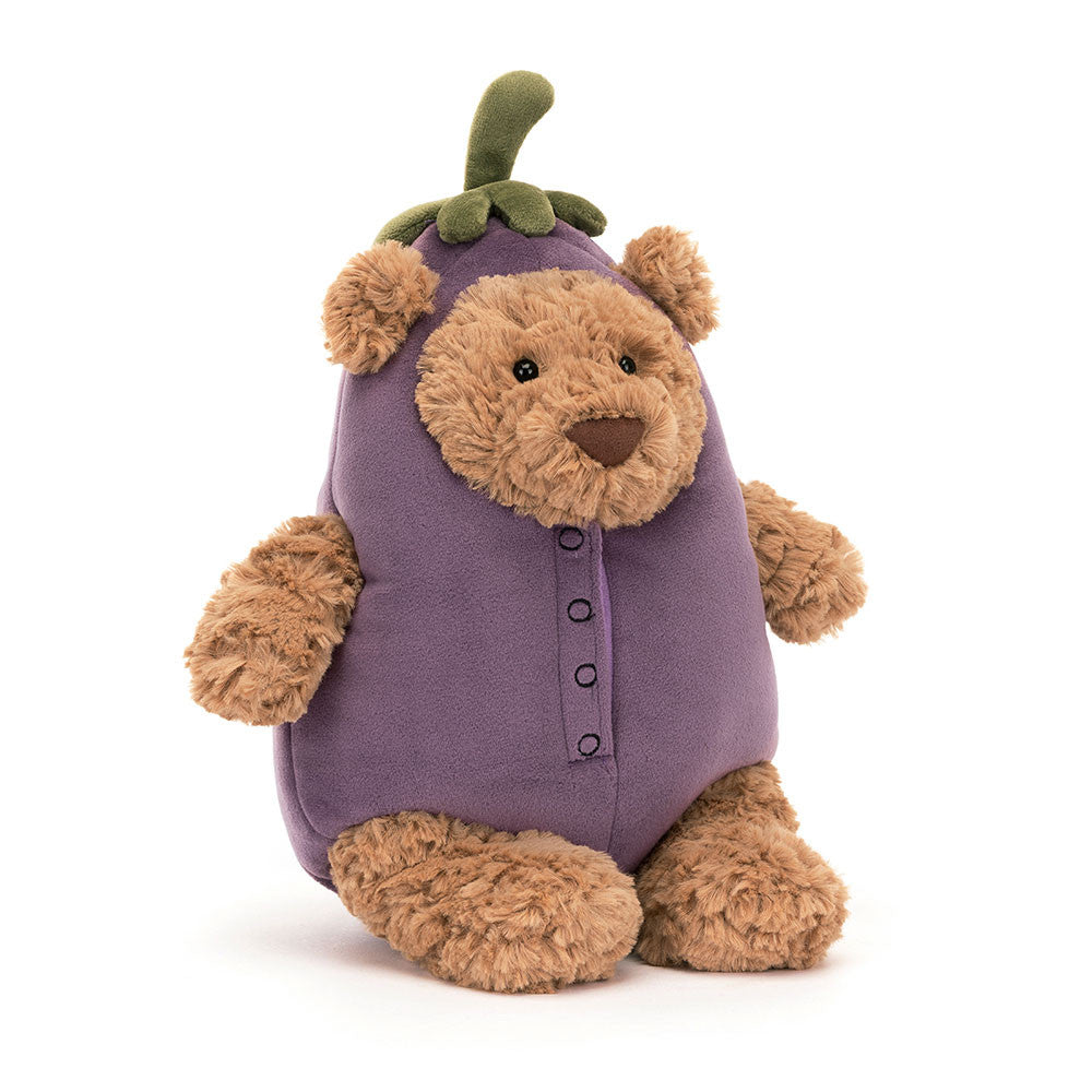  Bartholomew Bear Aubergine ナスくま Jellycat Bartholomew Bear Eggplant Toytown – Toytown Toronto