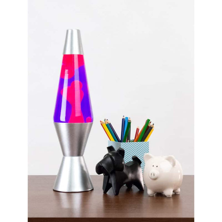 Pink Purple Silver LAVA Lamp 14.5"