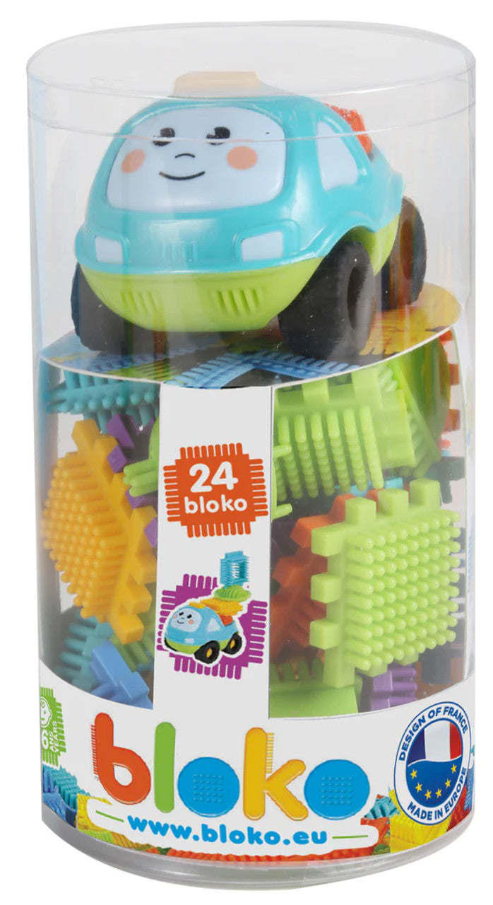 Bloko Building Toy 24 Piece Car & Accessories Tube