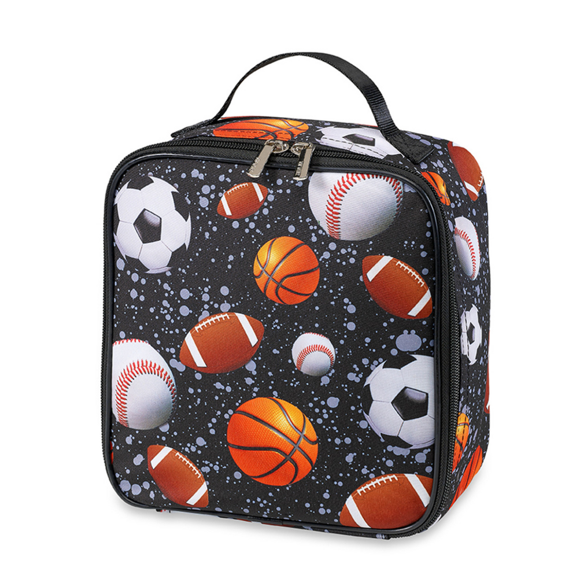 Top Trenz Splatter Sports Canvas Insulated Lunch Box Toytown Toytown