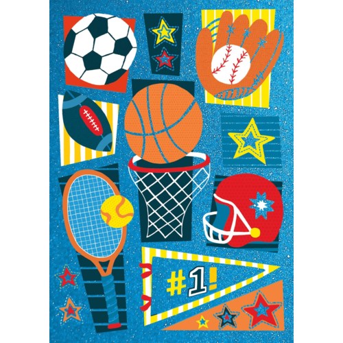 Sports Pattern Birthday Card