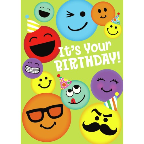 Emoticons Birthday Card