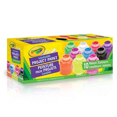 Crayola 10x2oz NEON Washable Paint Jars