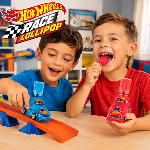 Hot Wheels Race Whistle &amp; Lollipop