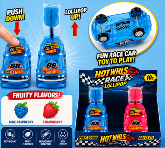 Hot Wheels Race Whistle &amp; Lollipop