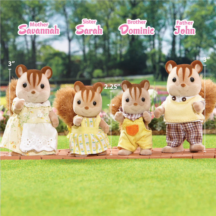 Calico Critters Walnut Squirrel Family