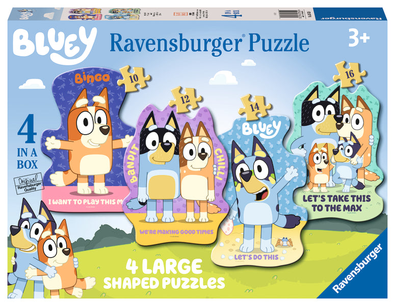 Ravensburger 4 Bluey Large Shaped Puzzles
