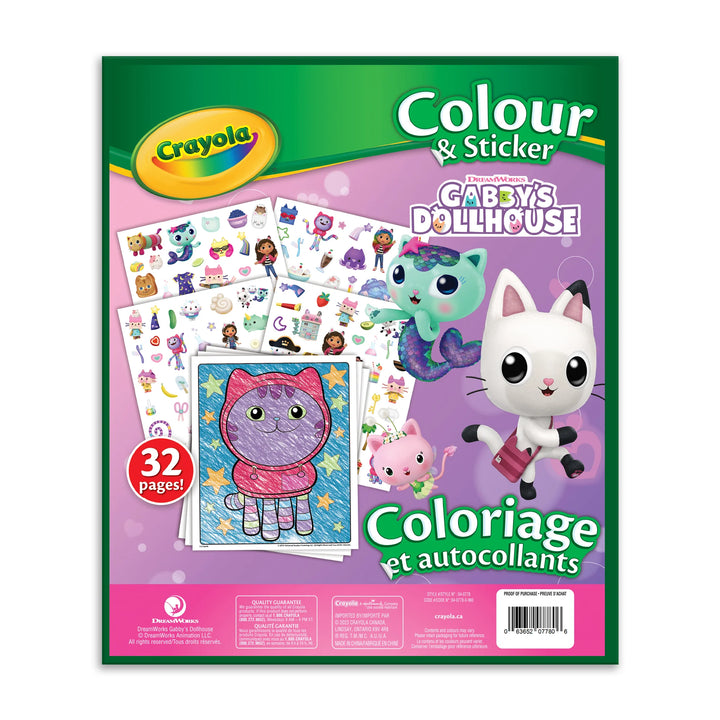 Crayola Gabby's Dollhouse Colour & Sticker Book