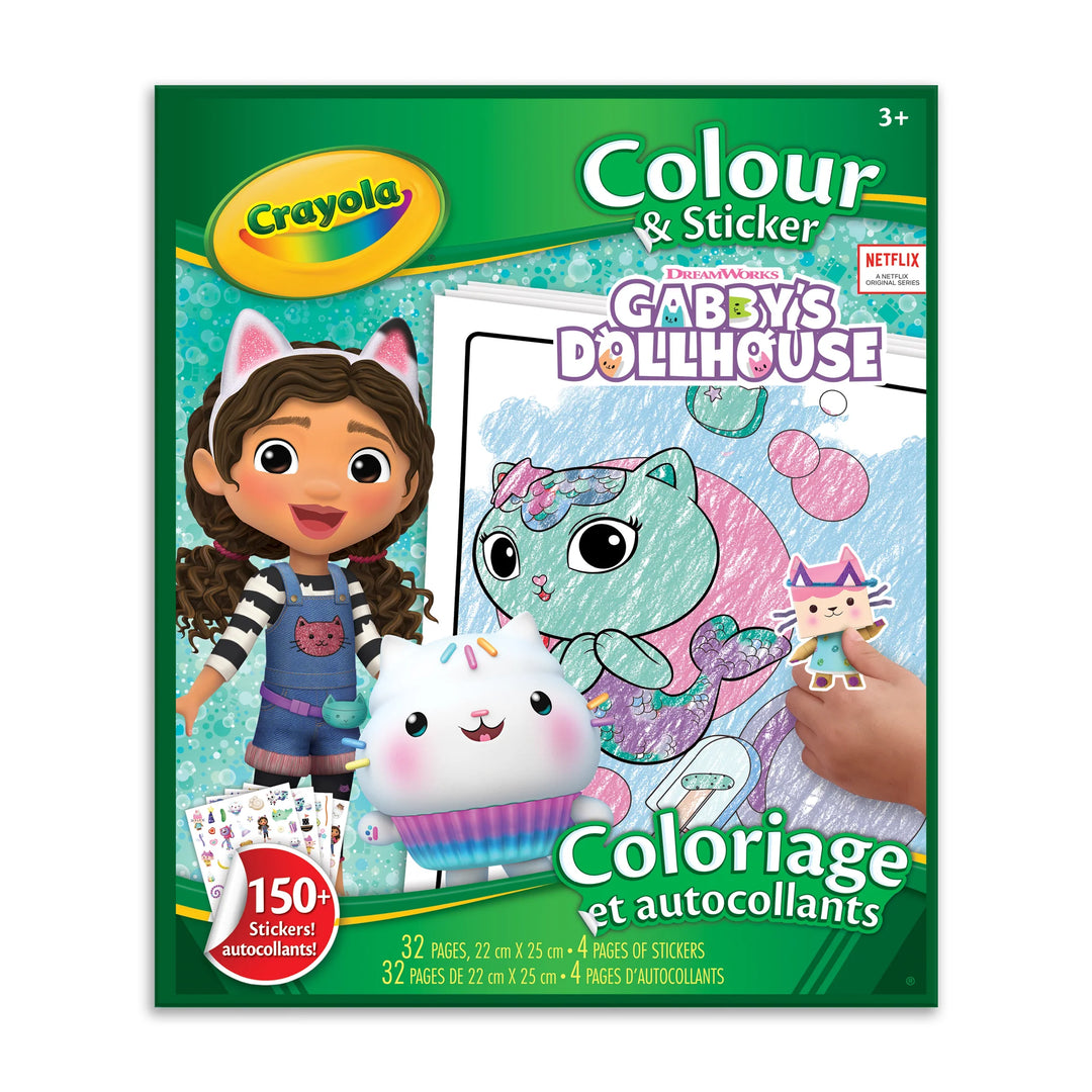 Crayola Gabby's Dollhouse Colour & Sticker Book